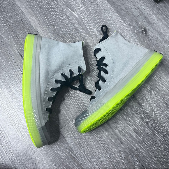 NWT Converse Chuck Taylor All Star High Ash Stone Lime Twist Women's 7.5 - Picture 7 of 13